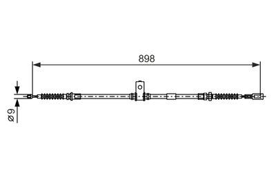 Cable Pull, parking brake BOSCH 1 987 482 397