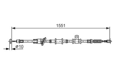 Cable Pull, parking brake BOSCH 1 987 482 400