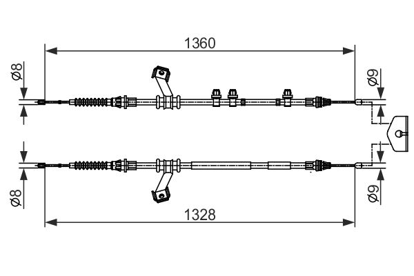 BOSCH 1 987 482 422 Cable Pull, parking brake