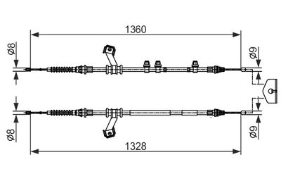 Cable Pull, parking brake BOSCH 1 987 482 422