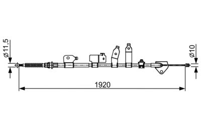 Cable Pull, parking brake BOSCH 1 987 482 438
