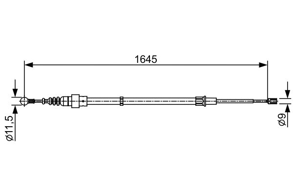 BOSCH 1 987 482 451 Cable Pull, parking brake
