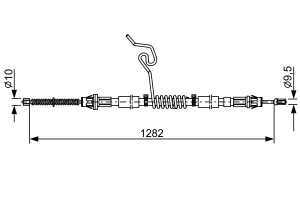BOSCH 1 987 482 462 Cable Pull, parking brake