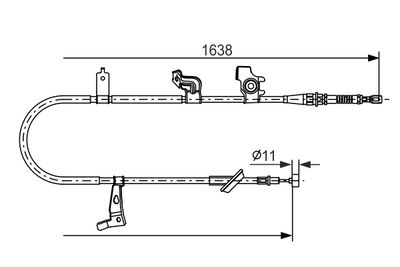 Cable Pull, parking brake BOSCH 1 987 482 465