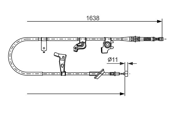 BOSCH 1 987 482 466 Cable Pull, parking brake