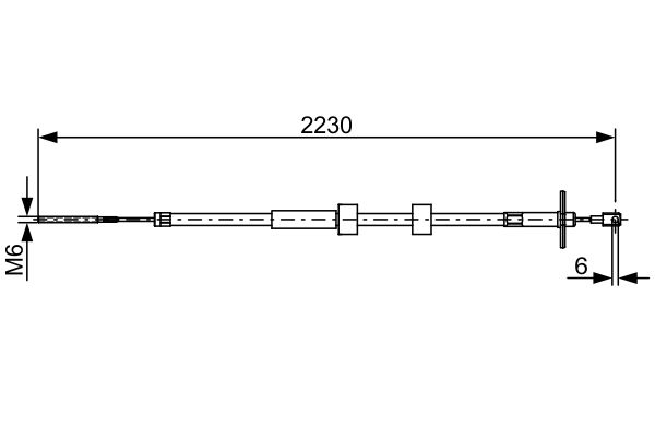 BOSCH 1 987 482 500 Cable Pull, parking brake