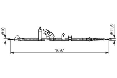 Cable Pull, parking brake BOSCH 1 987 482 565