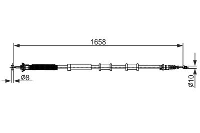 Cable Pull, parking brake BOSCH 1 987 482 581