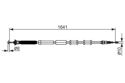 Cable Pull, parking brake BOSCH 1 987 482 582