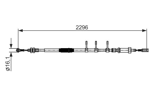 BOSCH 1 987 482 595 Cable Pull, parking brake