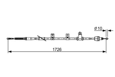 Cable Pull, parking brake BOSCH 1 987 482 618