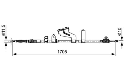 Cable Pull, parking brake BOSCH 1 987 482 654