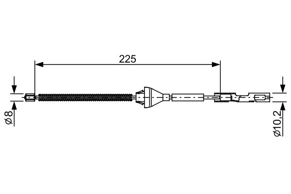 BOSCH 1 987 482 705 Cable Pull, parking brake