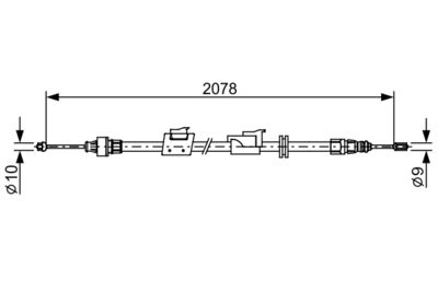 Cable Pull, parking brake BOSCH 1 987 482 706