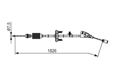 Cable Pull, parking brake BOSCH 1 987 482 795