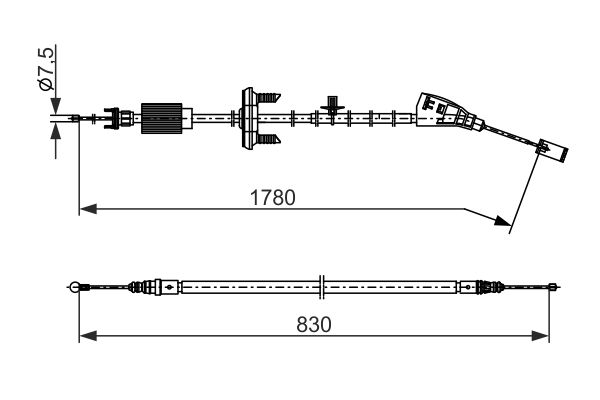 BOSCH 1 987 482 797 Cable Pull, parking brake