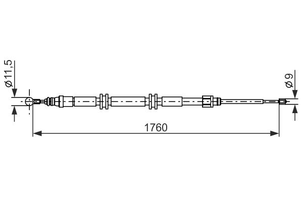 BOSCH 1 987 482 889 Cable Pull, parking brake