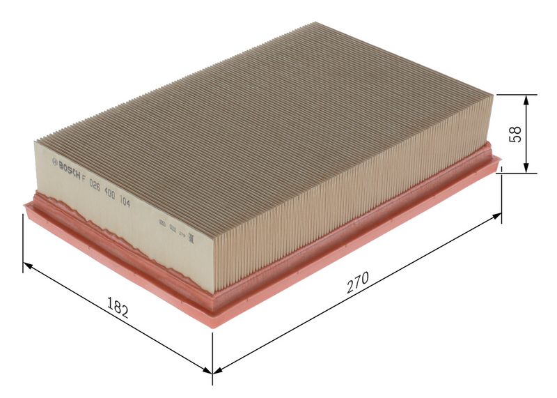 BOSCH F 026 400 104 Air Filter