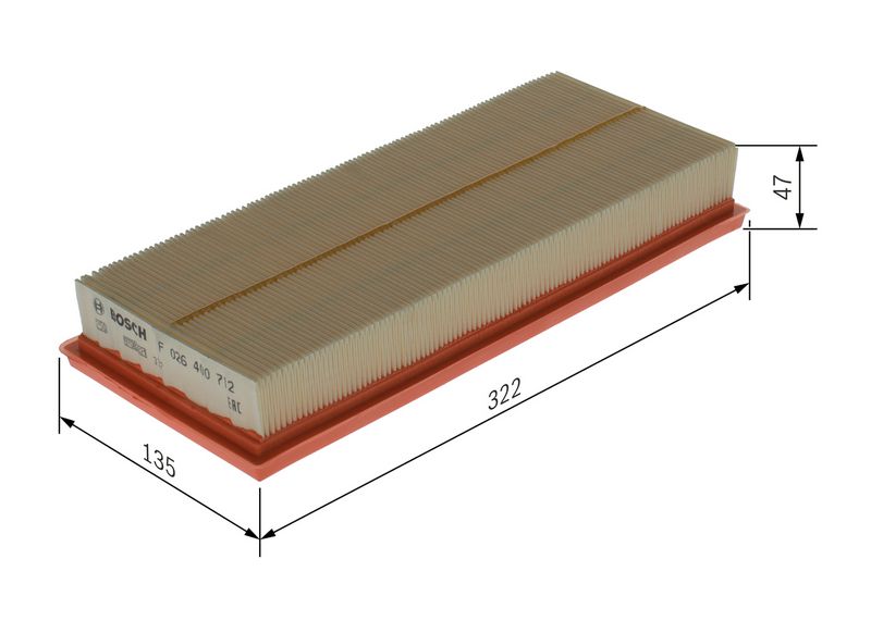 BOSCH F 026 400 712 Air Filter