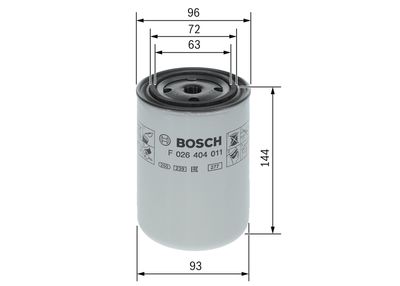Coolant Filter BOSCH F 026 404 011