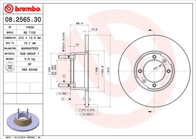 Brake Disc BREMBO 08.2565.30