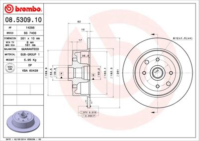 Brake Disc BREMBO 08.5309.10