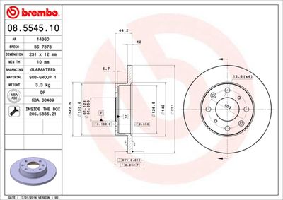 Brake Disc BREMBO 08.5545.10