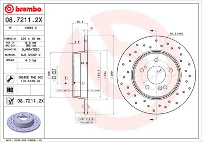 Brake Disc BREMBO 08.7211.2X