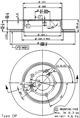 Brake Disc BREMBO 08.7211.76