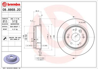 Brake Disc BREMBO 08.8868.20