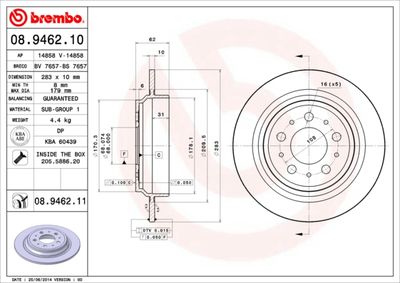 Brake Disc BREMBO 08.9462.11