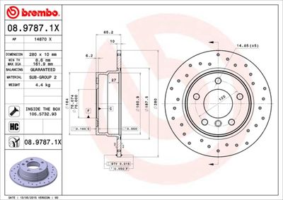 Brake Disc BREMBO 08.9787.1X