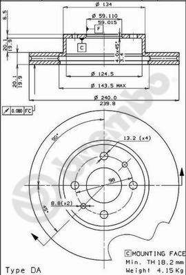 Brake Disc BREMBO 09.3023.20