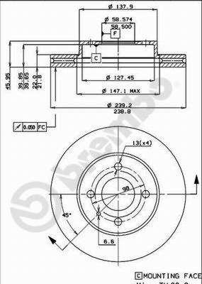 Brake Disc BREMBO 09.3140.10