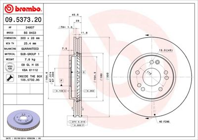 Brake Disc BREMBO 09.5373.20