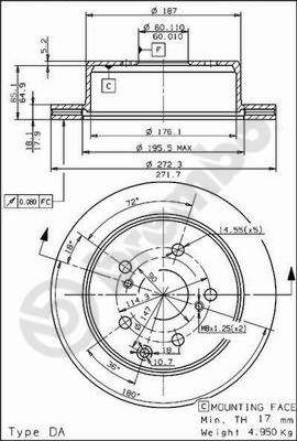 BREMBO 09.5534.10 Brake Disc