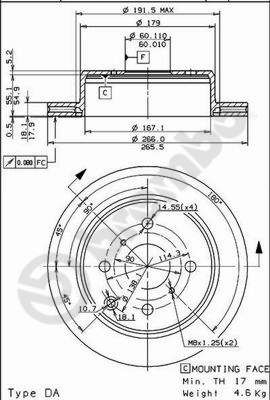 Brake Disc BREMBO 09.5706.10