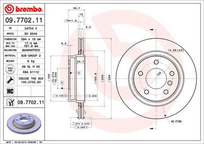 Brake Disc BREMBO 09.7702.11