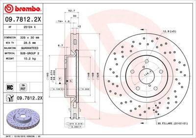 Brake Disc BREMBO 09.7812.2X