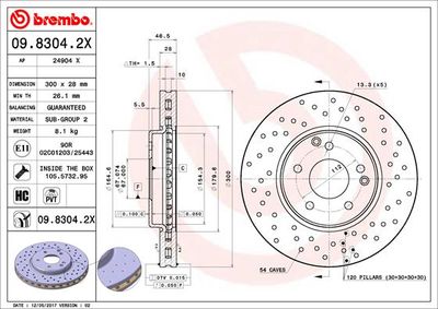 Brake Disc BREMBO 09.8304.2X