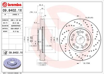 Brake Disc BREMBO 09.8402.1X