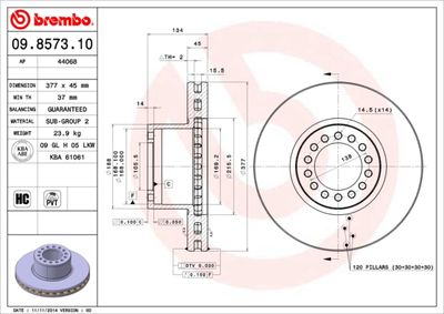 Brake Disc BREMBO 09.8573.10