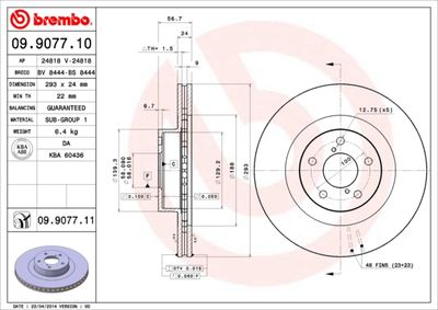 Brake Disc BREMBO 09.9077.10