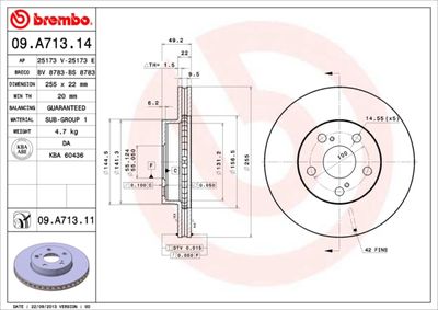 Brake Disc BREMBO 09.A713.11