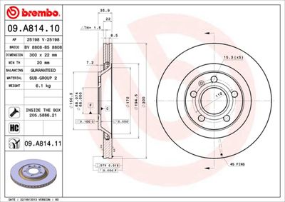 Brake Disc BREMBO 09.A814.11