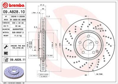 Brake Disc BREMBO 09.A828.11