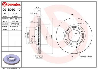 Brake Disc BREMBO 09.B030.10