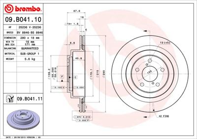 Brake Disc BREMBO 09.B041.10