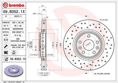 Brake Disc BREMBO 09.B352.1X