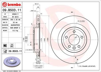 Brake Disc BREMBO 09.B503.11